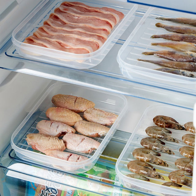 Cutie De Depozitare De Uz Casnic, Caserola Pentru Frigider, Rezistenta La Umiditate, Rezervor Sigilat Pentru Depozitare Alimentara, 24.5 X 18.5 X 3.5Cm, Alb Transparent - vivimall.ro