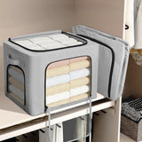 Cutie De Depozitare, Cu 3 Ferestre Cu Fermoar Bidirectional, Cadru Din Otel, Impermeabil, 38L