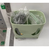 Cutie de Depozitare, Vivimall, Montare Perete, Adeziv, Fara Perfoare, din ABS, Model Urs, 18 x 11 x 25 cm, Verde - vivimall.ro