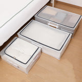Cutie De Depozitare, Pentru Haine, Incaltaminte, Din Plasa Pvc Impermeabila Si Manere Laterale, Pliabila, Fermoar Bidirectional, A