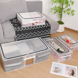 Cutie De Depozitare, Pentru Haine, Incaltaminte, Din Plasa Pvc Impermeabila Si Manere Laterale, Pliabila, Fermoar Bidirectional, A