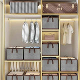 Cutie De Depozitare, Vivimall, Pentru Haine, Lenjerie, Sosete Si Sutiene, Material Textil, 6 Compartimente, 44x30x20 cm, Culoare Alb-Negru