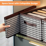 Cutie De Depozitare, Vivimall, Pentru Haine, Lenjerie, Sosete Si Sutiene, Material Textil, 6 Compartimente, 44x30x20 cm, Culoare Alb-Negru