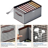 Cutie De Depozitare, Vivimall, Pentru Haine, Lenjerie, Sosete Si Sutiene, Material Textil, 9 Compartimente, 44x30x20 cm, Culoare Alb-Negru - vivimall.ro