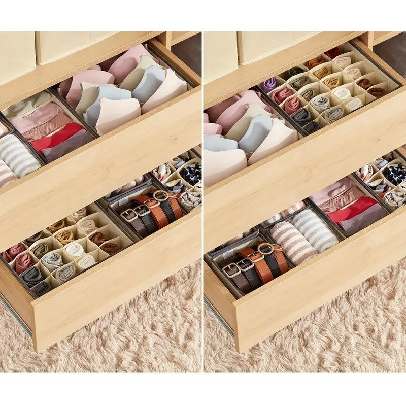 Cutie De Depozitare, Pentru Lenjerie, Sosete Si Sutiene, Material Textil, 24 Compartimente, Culoare