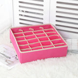 Cutie De Depozitare, Pentru Lenjerie, Sosete Si Sutiene, Material Textil, 24 Compartimente, Culoare