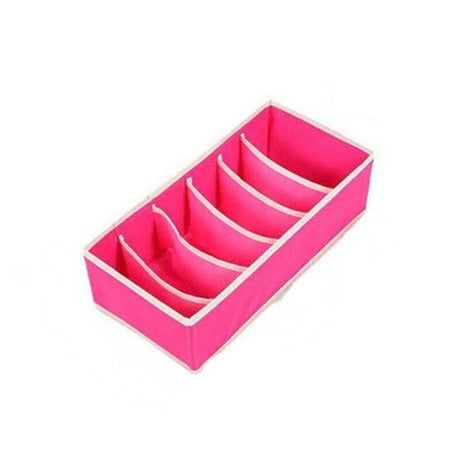 Cutie De Depozitare, Pentru Lenjerie, Sosete Si Sutiene, Material Textil, 6 Compartimente, Culoare