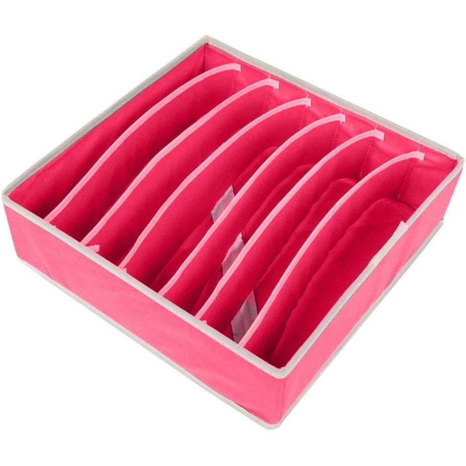 Cutie De Depozitare, Pentru Lenjerie, Sosete Si Sutiene, Material Textil, 7 Compartimente, Culoare