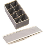 Cutie De Depozitare, Pentru Lenjerie, Sosete Si Sutiene, Material Textil, 8 Compartimente, Culoare