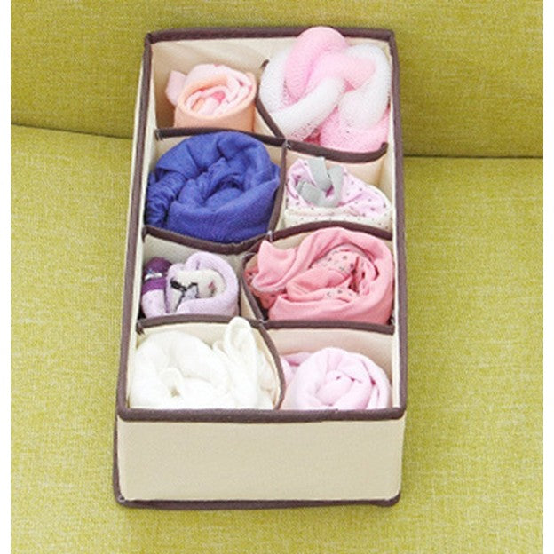 Cutie De Depozitare, Pentru Lenjerie, Sosete Si Sutiene, Material Textil, 8 Compartimente, Culoare
