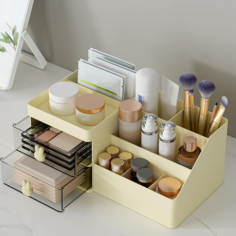 Cutie De Depozitare Pentru Birou Crem | DeskMate - vivimall.ro