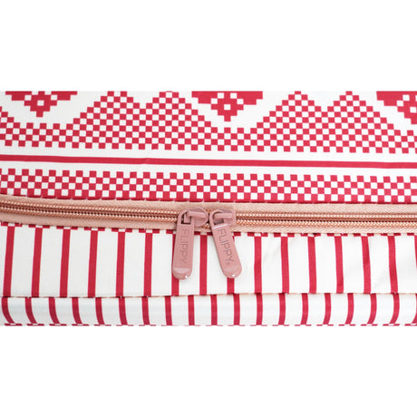 Cutie De Depozitare Pliabila,100 L Din Bumbac Si In, Fereastra Frontala, 2 Usi De Acces Cu Fermoar Bidirectional, Cadru Metalic, Suport Baza Stabil Din Plastic, Motiv Traditional - vivimall.ro