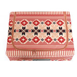 Cutie De Depozitare Pliabila,100 L Din Bumbac Si In, Fereastra Frontala, 2 Usi De Acces Cu Fermoar Bidirectional, Cadru Metalic, Suport Baza Stabil Din Plastic, Motiv Traditional - vivimall.ro