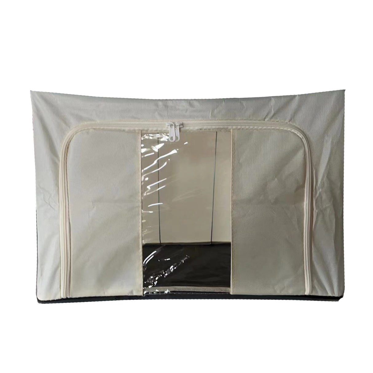 Cutie De Depozitare Pliabila, Cadru Metalic, Cu Fermoar, 100 L, Material Textil, Suport De Baza Din Plastic Stabil