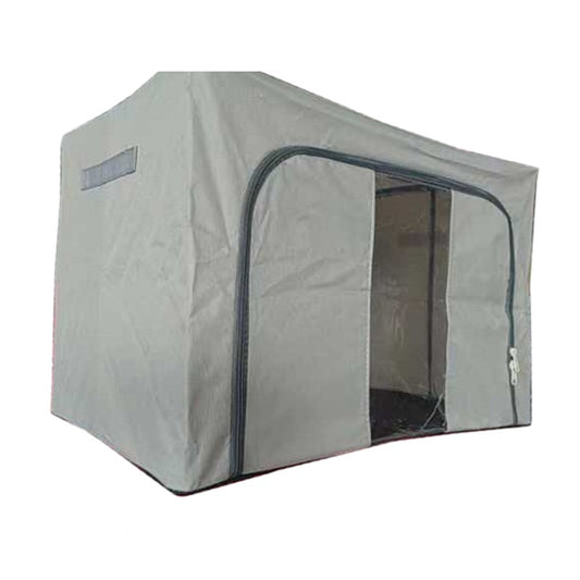 Cutie de depozitare Pliabila, Vivimall, Cadru Metalic, cu fermoar, 100 L, material Textil, 60 x 42 x 40 cm, suport de baza din plastic stabil, Gri deschis - vivimall.ro