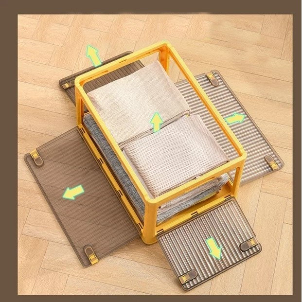 Cutie De Depozitare Pliabila, Cu Capac, 85 L, Plastic