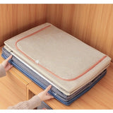 Cutie de depozitare pliabila, Vivimall, Cu fermoar, 100 L, Textil, 60x42x40 cm, Cadru Metalic, Suport Baza Stabil din Plastic, Crem cu Doua Ferestre - vivimall.ro