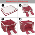 Cutie De Depozitare Pliabila, Cu Fermoar, 100 L, Textil, O Fereastra, Cadru Metalic, Suport Baza Stabil Din Plastic, Imprimeu Punctat, Resigilat - vivimall.ro