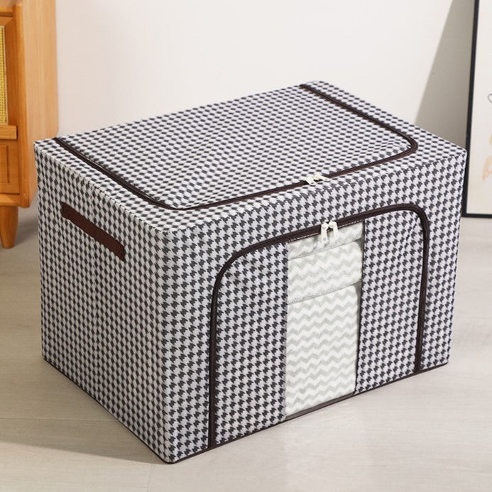 Cutie De Depozitare Pliabila, Cu Fermoar, 66 L, Textile, Design Zebra - vivimall.ro