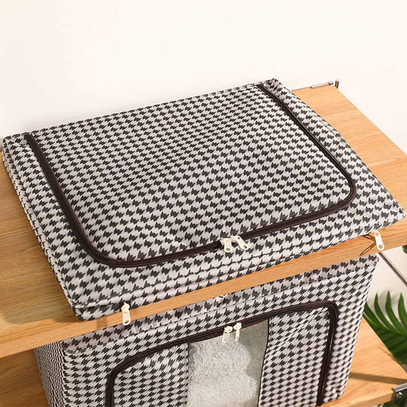 Cutie De Depozitare Pliabila, Cu Fermoar, 66 L, Textile, Design Zebra - vivimall.ro