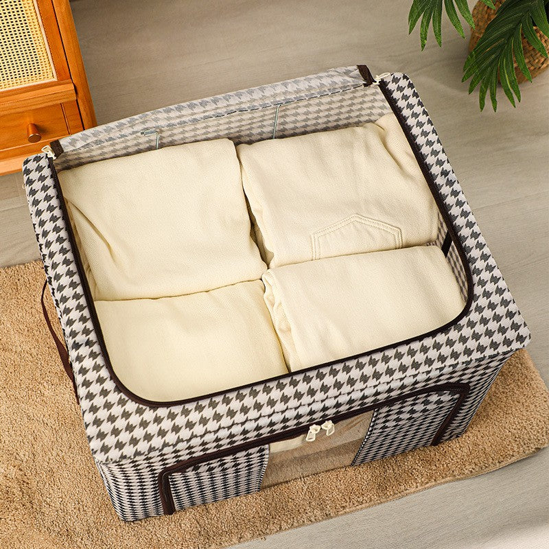 Cutie De Depozitare Pliabila, Cu Fermoar, 66 L, Textile, Design Zebra - vivimall.ro