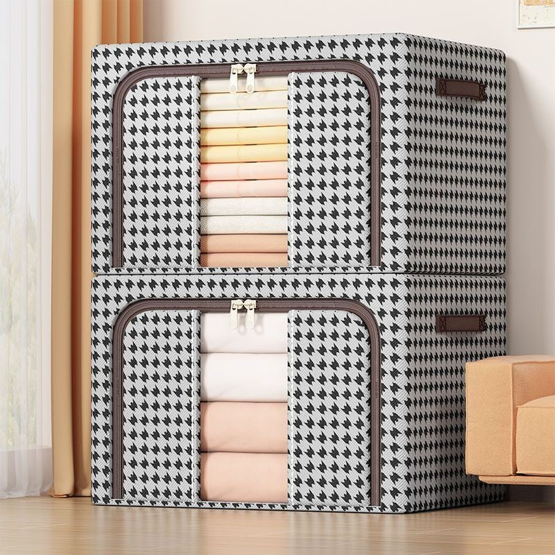 Cutie De Depozitare Pliabila, Cu Fermoar, 66 L, Textile, Design Zebra - vivimall.ro