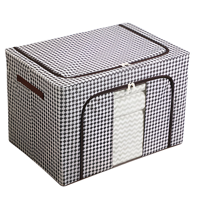 Cutie De Depozitare Pliabila, Cu Fermoar, 66 L, Textile, Design Zebra - vivimall.ro