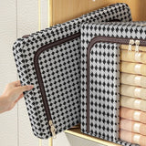 Cutie de Depozitare Pliabila, Vivimall, Cu fermoar Bidirectional, 24 L, Textil, 40x30x20 cm, Cadru Metalic, o Fereastra, Suport Baza Stabil din Plastic, Design Zebra, Alb Negru - vivimall.ro