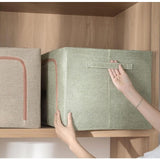 Cutie de Depozitare Pliabila, Vivimall, Cu fermoar Bidirectional, 66 L, Textil, 50x40x33 cm, Cadru Metalic, o Fereastra, Suport Baza Stabil din Plastic, Verde - vivimall.ro