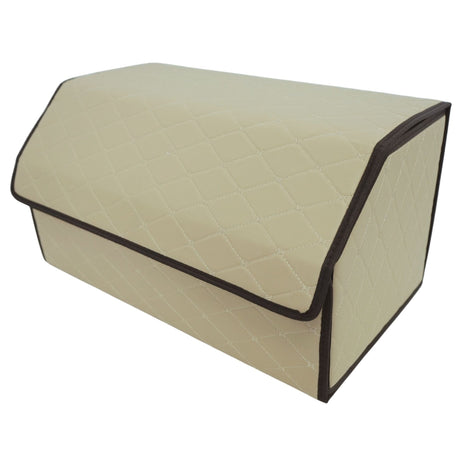 Organizator portbagaj Flippy cu 2 compartimente deschise, detaliu interior și sistem velcro de pliere