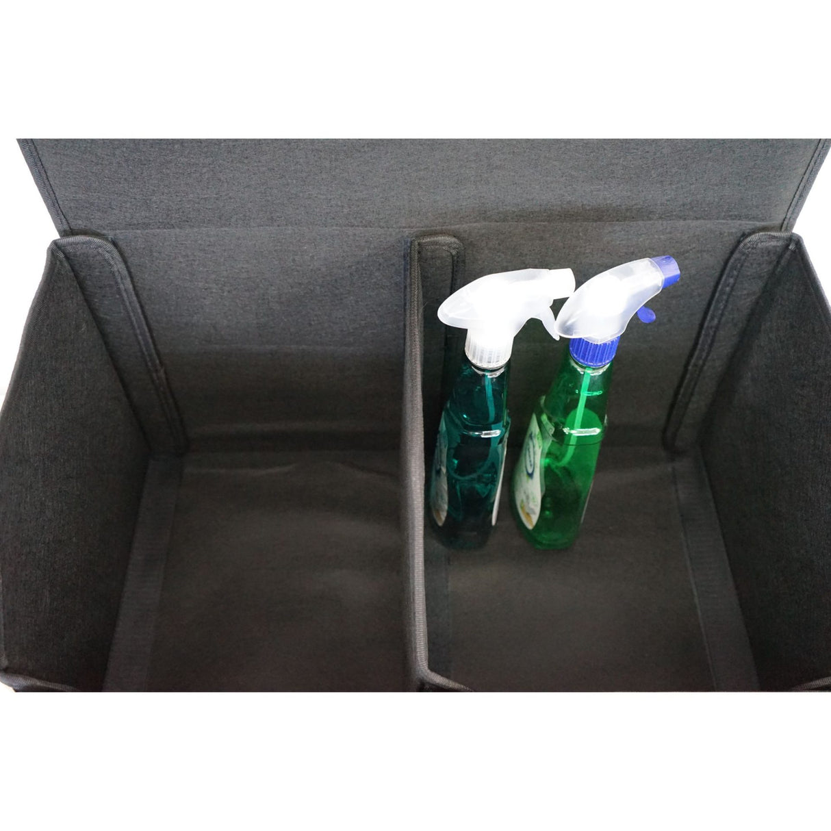 Cutie de Depozitare Auto, Flippy, Organizator Premium Portbagaj, Geanta Multifunctionala  din Piele Ecologica, Rezistent la Uzura si Pliabil, 2 Compartimente Depozitare, Maro Havana, 55 x 30 x 30cm - vivimall.ro
