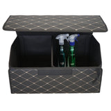 Cutie portbagaj Flippy 55x30x30 cm cu capac închis, design elegant negru și alb, vedere sus