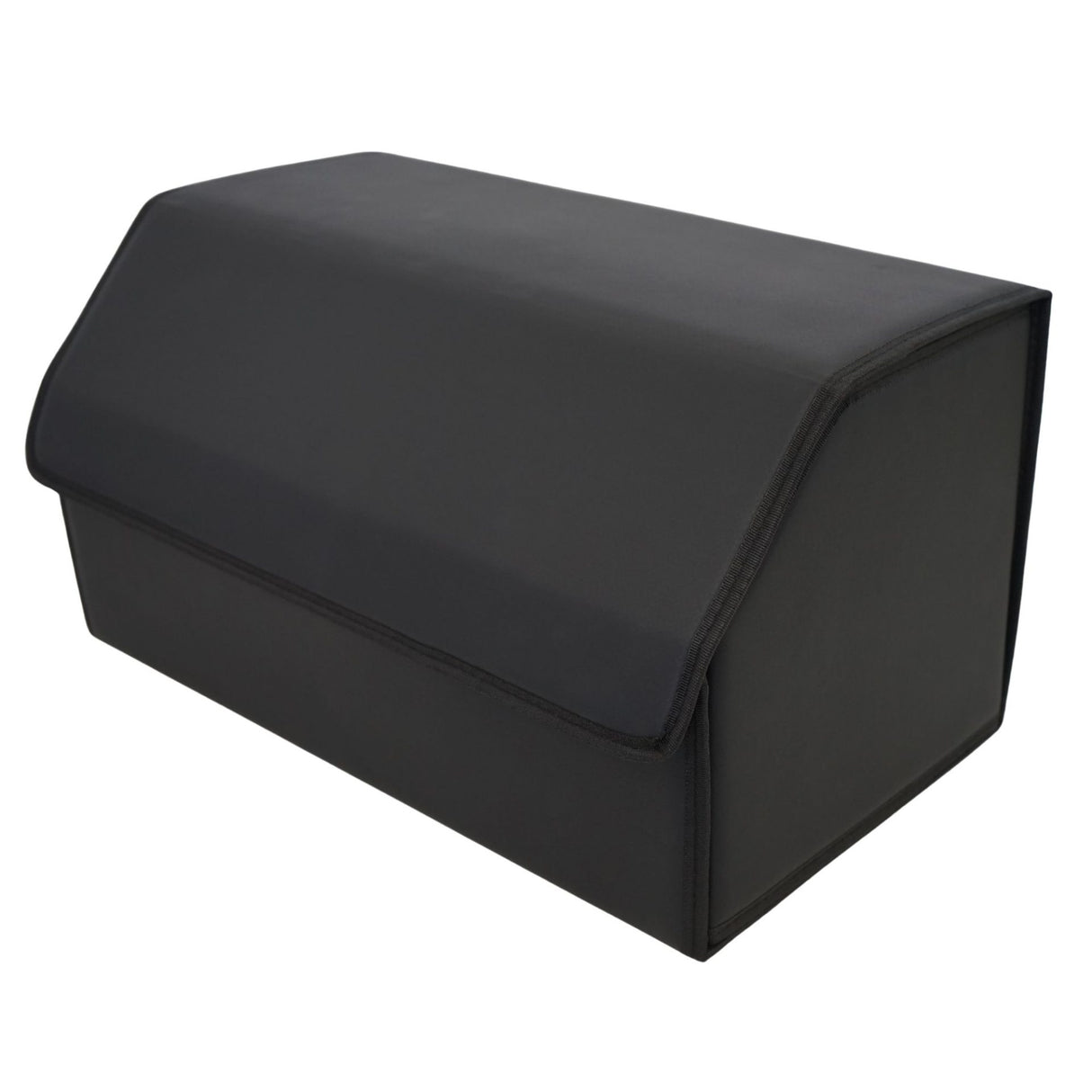 Cutie de Depozitare Auto, Flippy, Geanta Multifunctionala  din Piele Ecologica, Organizator Premium Portbagaj, 2 Compartimente Depozitare, Pliabil  si Rezistent la Uzura, Negru, 55 x 30 x 30cm - vivimall.ro