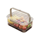 Cutie De Depozitare Portabila, Cu Separator Pentru Gheata Si Scurgere, Mentine Rece, Caserola Pranz, 25X16.5X11.5 Cm, Gri/Transparent - vivimall.ro