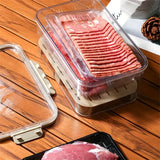 Cutie de Depozitare Portabila, Vivimall, cu Separator pentru Gheata si Scurgere, Mentine Rece, Caserola Pranz, 25x16.5x11.5 cm, Crem/Transparent - vivimall.ro