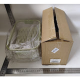 Cutie de Depozitare Portabila, Vivimall, cu Separator pentru Gheata si Scurgere, Mentine Rece, Caserola Pranz, 25x16.5x11.5 cm, Verde/Transparent - vivimall.ro