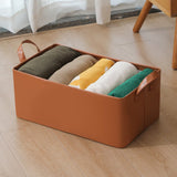 Cutie De Depozitare Tip Cos, Material Piele Ecologica, Pliabila, 26 L, Cadru Metalic, Cu Manere