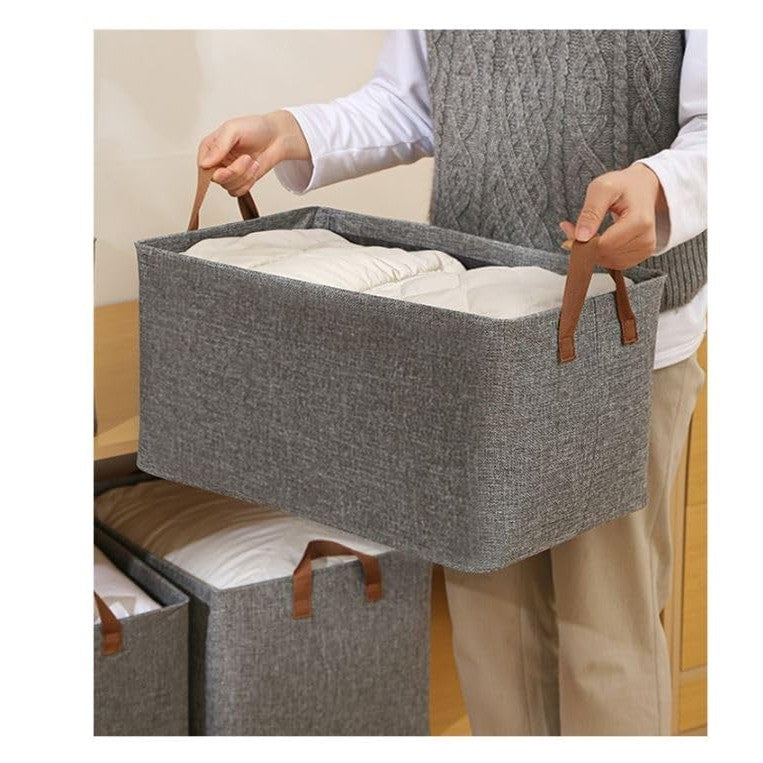 Cutie De Depozitare Tip Cos, Material Textil, Pliabila, 35 L, Cadru Metalic, Cu Manere