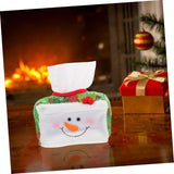 Cutie Decorativa pentru Servetele, Flippy, Model Om de Zapada, Tematica Craciun, 16 x 10 cm, Verde