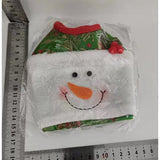 Cutie Decorativa pentru Servetele, Flippy, Model Om de Zapada, Tematica Craciun, 16 x 10 cm, Verde