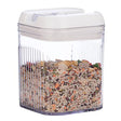 Cutie De Depozitare Alimente, Cutie Pentru Bucatarie, Cutie Pentru Condimente, Din Pet Abs Silicon, 12.5 X 12.5 X 16.5 Cm, 461 G, 1.3L, Transparent Alb - vivimall.ro
