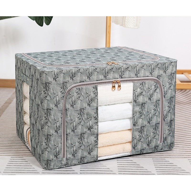 Cutie Depozitare, 66L, Din Material Textil, Pentru Haine Si Lenjerii, Model Bambus