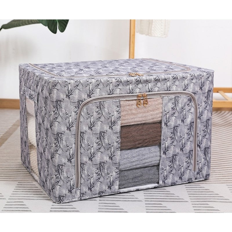 Cutie Depozitare, 66L, Din Material Textil, Pentru Haine Si Lenjerii, Model Bambus