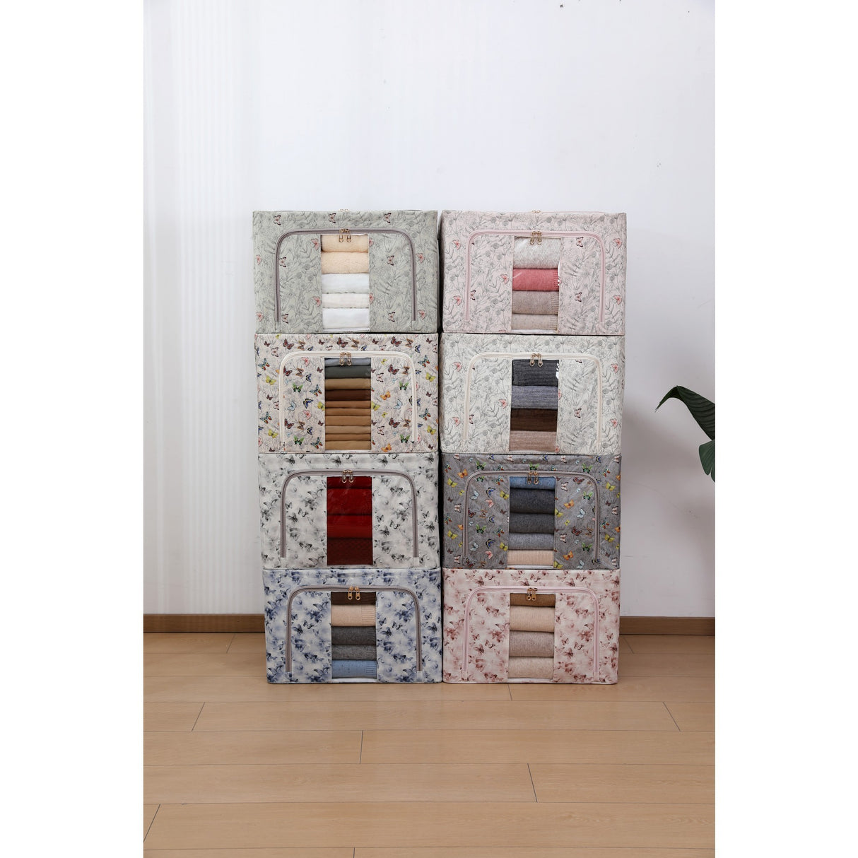 Cutie Depozitare, 66L, Din Material Textil, Pentru Haine Si Lenjerii, Model Bambus
