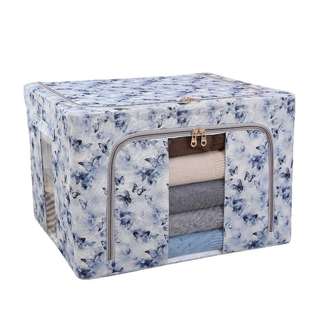 Cutie Depozitare, 66L, Din Material Textil, Pentru Haine Si Lenjerii, Model Fluturasi