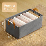 Cutie Depozitare Pentru Haine, Lucruri, Din Textil Cu Cadru Metalic, Manere Laterale, Forma Dreptunghiulara, Volum 26 L