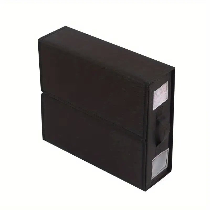 Cutie Depozitare Lenjerii De Pat, Pliabila, Capacitate 18L, Din Panza Oxford Cu Pp Incorporat, Fereastra Vizibila