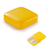 Cutie depozitare medicamente, 2 compartimente, Glisanta, Galben, Patrata, Vivimall, Inchidere etans