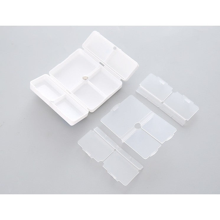 Cutie depozitare medicamente, 7 compartimente sigilate individual, pliabila, portabila, Flippy, Alb/Rosu