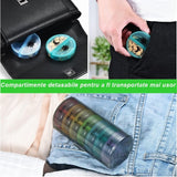Cutie Depozitare Medicamente,  7 Zile, 14 Compartimente, Cutie Suport, Recipiente Detasabile, Portabila, Recipiente Colorate, 17.5x11x9.5 cm - vivimall.ro